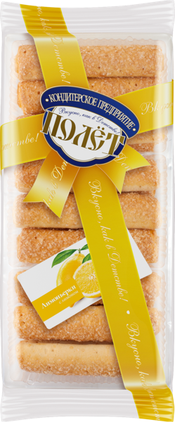Изображение Печенье слоеное Полет лимоньерки с лимоном Полет м/у, 300 г
