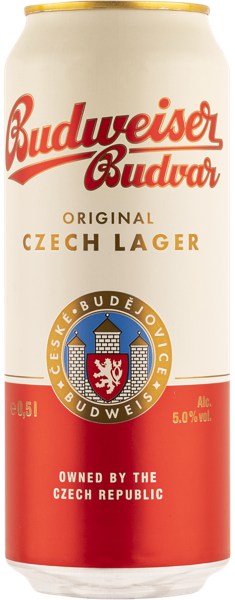 Изображение Пиво светлое Лагер 5,0% Будвайзер Будвайзер будвар ж/б, 0,5 л