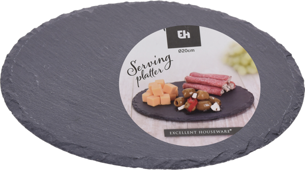 Изображение Доска 20см сервировочная Купман черный сланец овальная Купман Интернэшнл м/у, 1 шт
