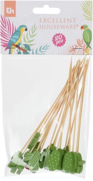 Изображение Шпажки 12см для коктейлей Купман тропики бамбук Купман Интернэшнл м/у, 20 шт