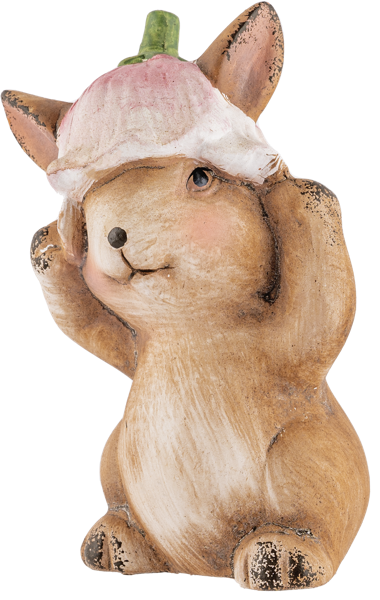 Изображение Фигурка 13см Купман кролик в цветочной шляпке Купман Интернэшнл , 1 шт