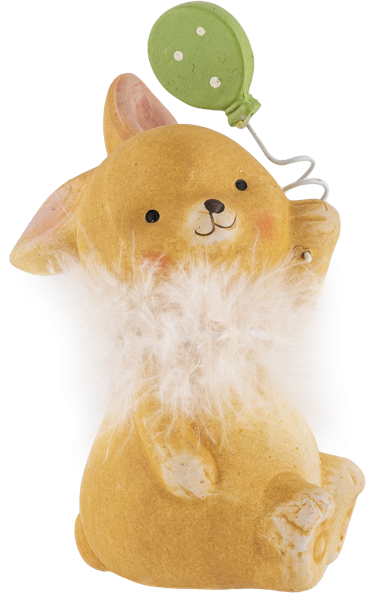 Изображение Фигурка 13см пасхальная Купман кролик с шариком Купман Интернэшнл , 1 шт