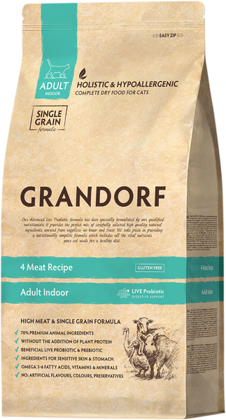 Изображение Корм для кошек Грандорф четыре мяса с пробиотикам Юнайтед Петфуд м/у, 2 КГ