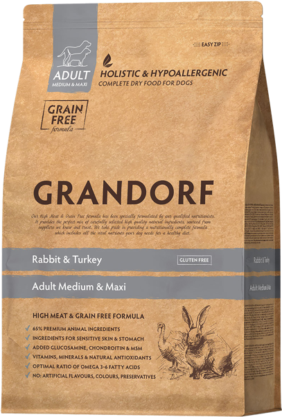 Изображение Корм для собак Грандорф кролик индейка Юнайтед Петфуд м/у, 3 КГ
