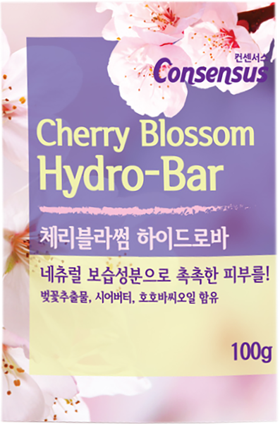 Изображение Мыло туалетное увлажняющее Консенсус цветы вишни Эйч Би Глобал к/у, 100 г