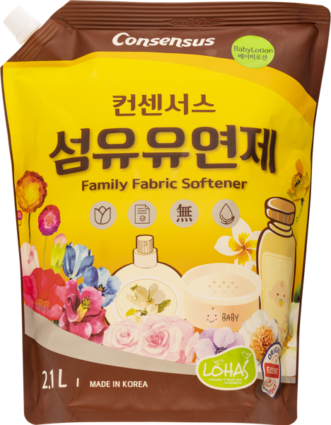 Изображение Кондиционер для белья Консенсус аромат детского лосьона Эйч Би Глобал м/у, 2,1 л