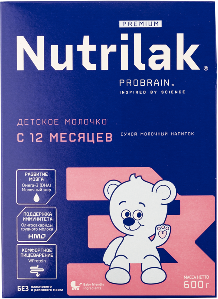 Изображение Смесь с 12 мес Нутрилак Премиум 3 молочная Нутритек кор, 600 г