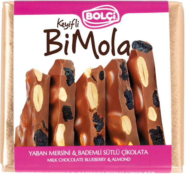 Изображение Шоколад молочный Болчи голубика миндаль Болчи Чиколата кор, 70 г