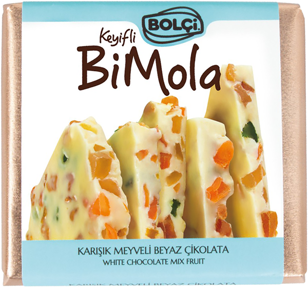 Изображение Шоколад белый Болчи кубики фруктов Болчи Чиколата кор, 70 г