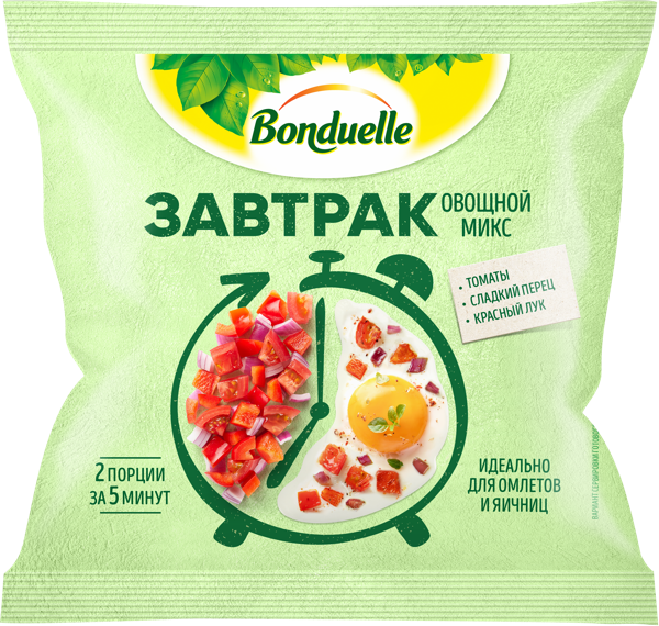 Изображение Овощная смесь замороженная Бондюэль завтрак с томатами Бондюэль ООО м/у, 200 г