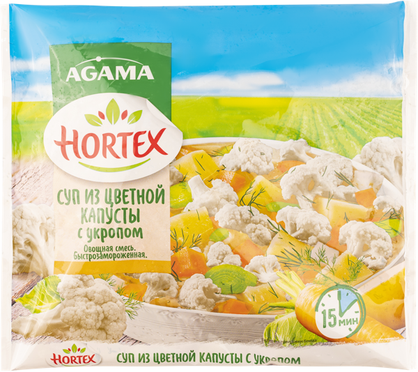 Изображение Овощная смесь замороженная Агама суп из цветной капусты Агама Роля Гринланд м/у, 400 г
