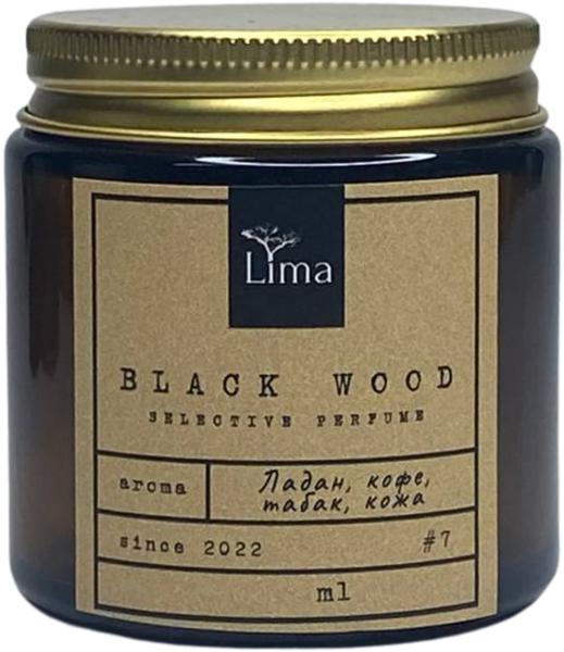Изображение Свеча 7см в банке Лима арома блэк вуд ИП Михеева О.В. , 1 шт