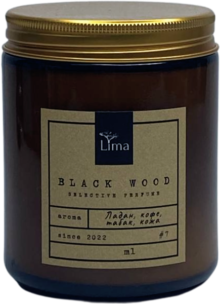 Изображение Свеча 9см в банке Лима арома блэк вуд ИП Михеева О.В. , 1 шт