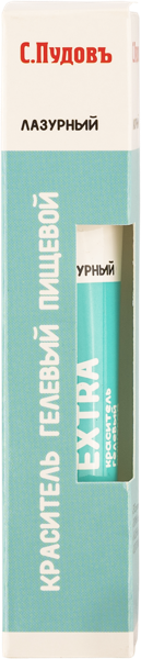 Изображение Краситель пищевой гель С.Пудовъ лазурный Хлебзернопродукт кор, 20 г