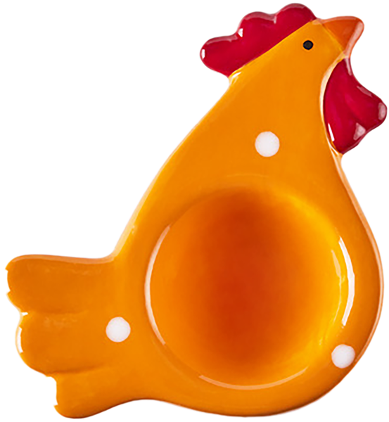 Изображение Подставка для яйца керамика Домашняя кухня курочка цветная в точку Домашняя кухня кор, 1 шт