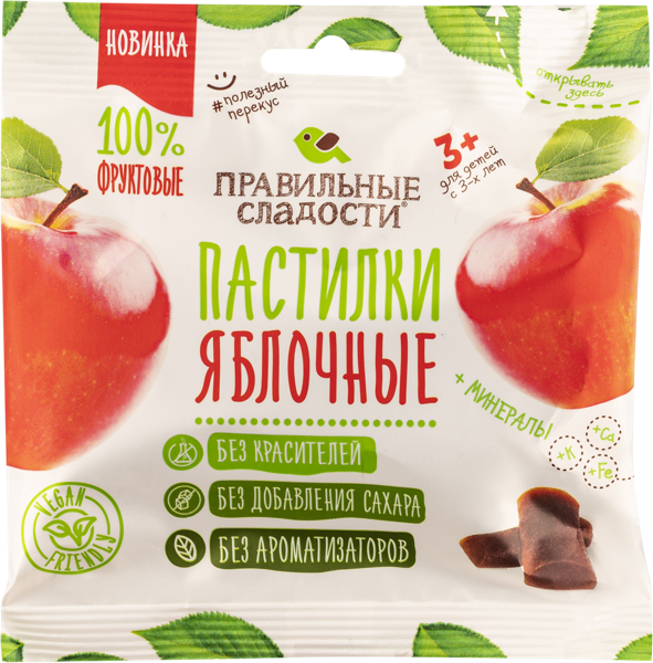 Изображение Пастила с 3-х лет Правильные сладости яблочная Пермская КФ м/у, 70 г