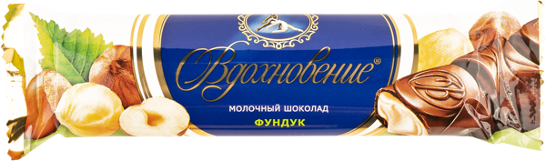 Изображение Батончик в молочном шоколаде Вдохновение фундук ОК Красный Октябрь м/у, 40 г