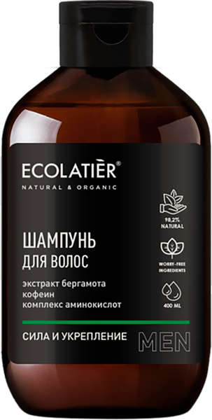 Изображение Шампунь для волос мужской Эколатье БИО сила и укрепление ЭкоЛаборатория п/у, 400 мл
