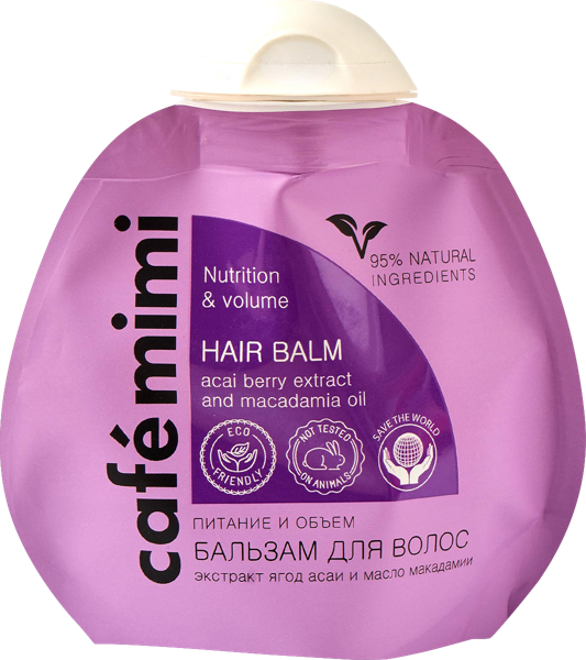 Изображение Бальзам для сухих волос Кафе мими ягоды асаи макадамия ДизайнСоап м/у, 100 мл