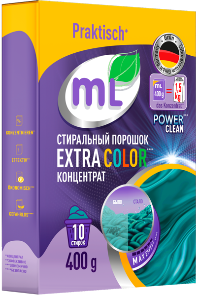 Изображение Стиральный порошок концентр Майн либе экстра цветное белье Белая Мануфактура к/у, 400 г