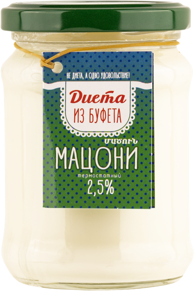 Изображение Мацони 2,5% термостатный Диета из Буфета КубаньРус-Молоко с/б, 230 г