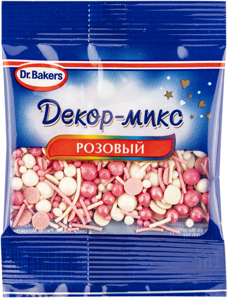 Изображение Посыпка сахарная Др. Бейкерс розовая Др. Бейкерс м/у, 10 г
