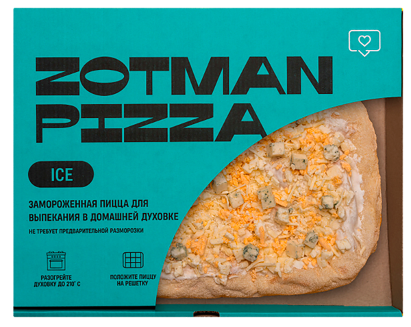 Изображение Пицца замороженная Зотман четыре сыра. айс Зотман Хорека ООО к/у, 395 г