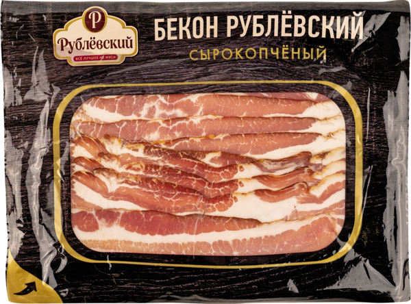 Изображение Мясо свиное с/к нарезка Рублевский бекон Москворецкий МПЗ в/у, 150 г