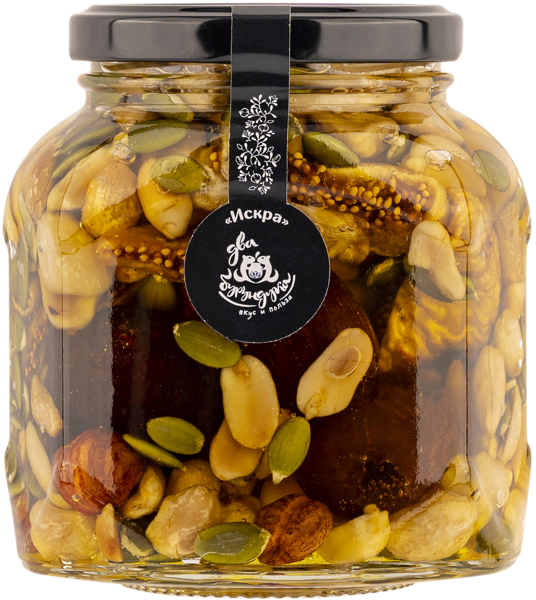 Изображение Орехи в меду Два бурундука искра Фольц Е.С. с/б, 410 г