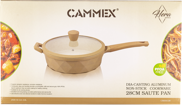 Изображение Сковорода 28см кремовая инд Каммекс алюминиевая Каммекс к/у, 1 шт