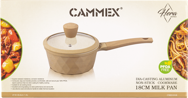 Изображение Ковш 2л кремовый инд Каммекс алюминиевый с крышкой Каммекс к/у, 1 шт