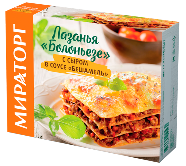 Изображение Лазанья замороженная Мираторг болоньезе Мираторг к/у, 350 г