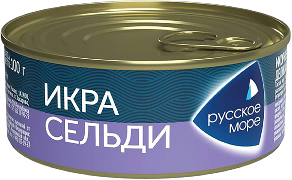 Изображение Икра Люкс Оригинальная Русское Море сельди Русское Море ж/б, 100 г