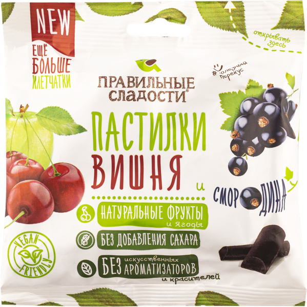 Изображение Пастилки Правильные сладости вишня смородина Пермская КФ м/у, 70 г