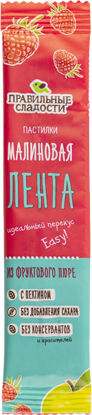 Изображение Пастилки Правильные сладости малиновая лента Пермская КФ м/у, 15 г