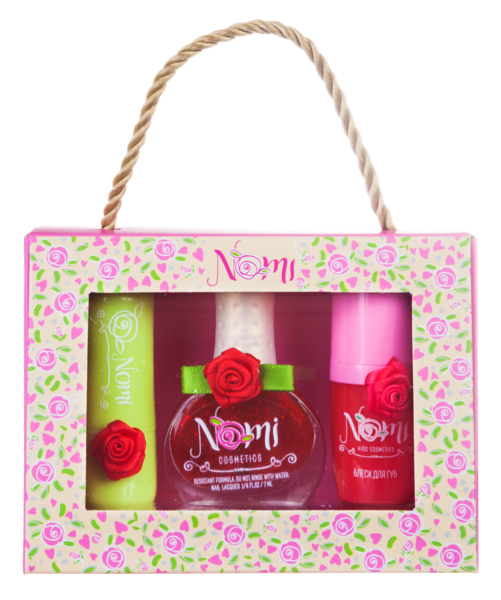 Изображение Набор косметики детский Номи лак+бальзам+блеск Компания Новая Идея к/у, 1 шт