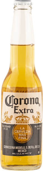 Изображение Пивной напиток светлый 4,5% Корона Экстра лагер Мадело с/б, 0,355 л