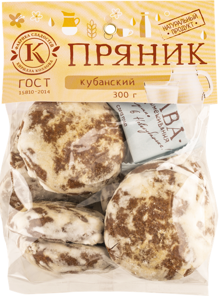 Изображение Пряники г.Новокубанск Фабрика Козлова заварные Козлова м/у, 300 г
