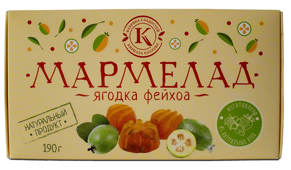 Изображение Мармелад г.Новокубанск Фабрика Козлова с фейхоа Козлова кор, 190 г
