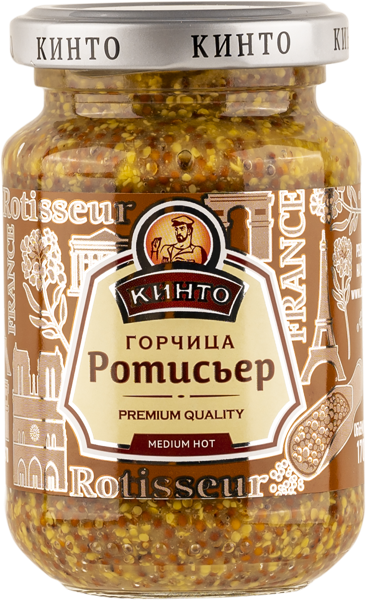 Изображение Горчица Кинто ротисьер Девелей с/б, 170 г