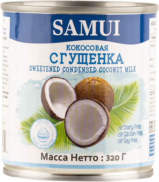 Изображение Молоко сгущенное кокосовое Самуи Шеф Чоис Фудс ж/б, 320 г