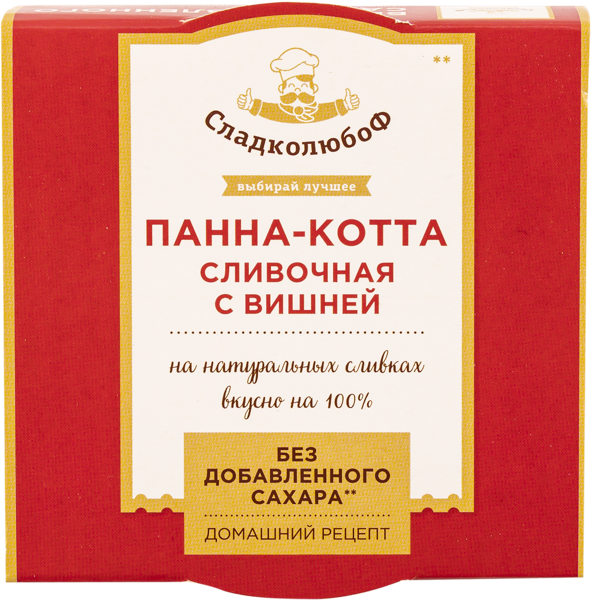Изображение Десерт с вишней Сладколюбоф панна-котта Полезный продукт п/б, 110 г