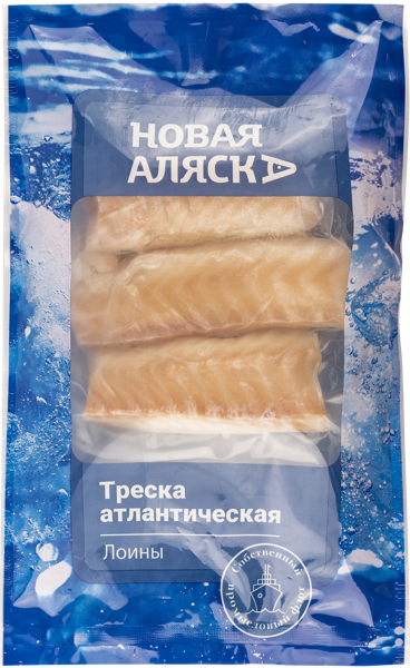 Изображение Рыба замороженная Новая Аляска треска лоины Новая Аляска Волхов м/у, 400 г