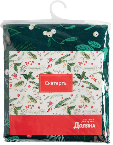 Изображение Скатерть 149*250см Доляна нидлс зеленая ИП Симановский Е.А. м/у, 1 шт