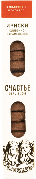 Изображение Ириски в молочном шоколаде Счастье сливочно-карамельные Счастье КФ кор, 75 г