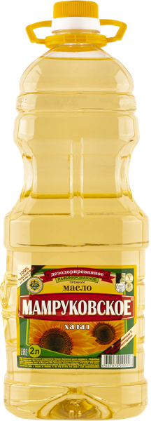 Изображение Масло подсолнечное Мамруковское раф премиум сорт Мамруко п/б, 2 л