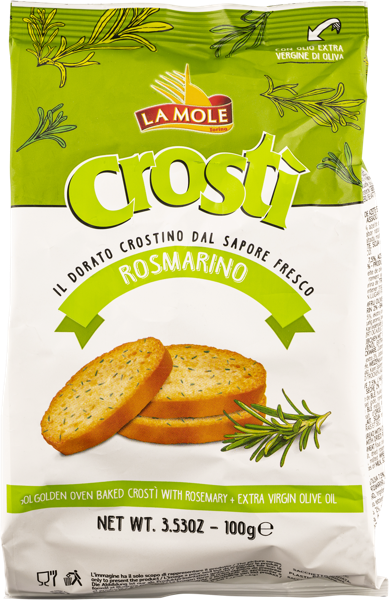 Изображение Крости сухарики пшеничные Ла Моле из Пьемонта с розмарином Милан Ф.Ли м/у, 100 г