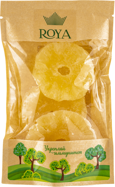 Изображение Сухофрукты натуральные Роя ананас кольца Роя м/у, 130 г