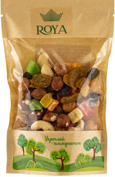 Изображение Ассорти орехи сухофрукты Роя ананас папайя изюм Роя м/у, 130 г