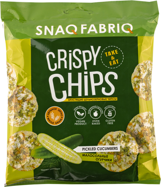 Изображение Чипсы из риса кукурузы Снэк фабрик малосольный огурец Фитнес Фуд м/у, 50 г